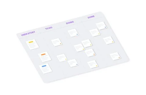 Scrum board methodology イラスト素材