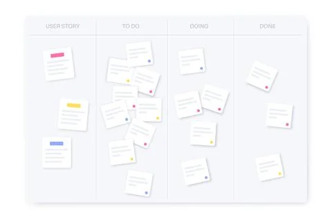 Scrum board methodology イラスト素材