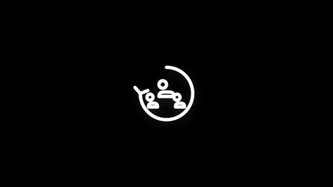 Scrum Line Icon Animation Loop Black Background Stock Footage 338423966