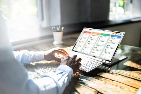 Scrum Manager Agile Software Project Stock Photos