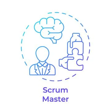 Scrum master blue gradient concept icon Ilustración de archivo