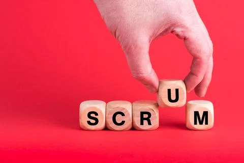 SCRUM method for agile project management or software development Stock Photos