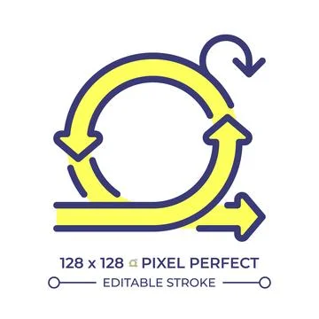 Scrum pixel perfect line color icon イラスト素材