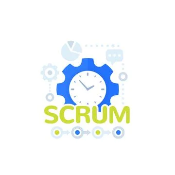 Scrum process framework vector icon Stock Illustration