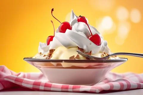 Scrumptious Banana Split, Celebrating a Timeless Dessert Stock Photos