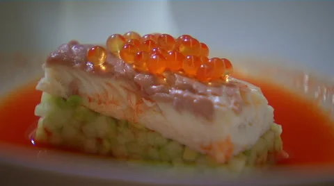 Scrumptious Fish Dish Stock Footage 52822066