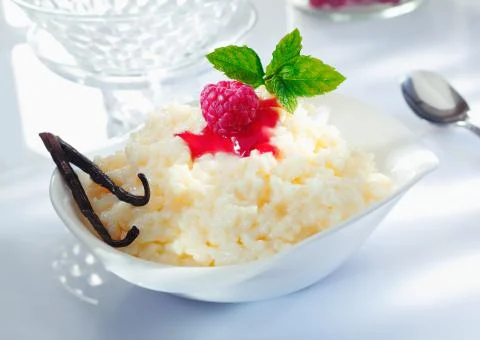 Scrumptious rice dessert Stock Photos