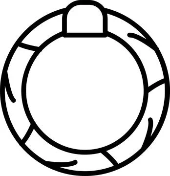 Scrunchie Line Icon Design Stock Illustration