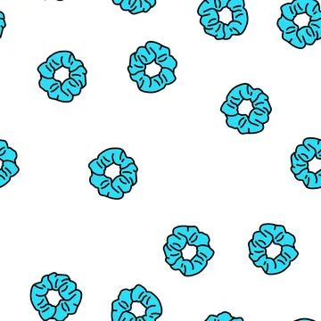 Scrunchies silk vector seamless pattern Stock Illustration