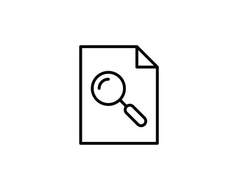 Scrutiny document plan icon in flat style. Review statement vector illustrati Stock Illustration