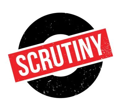 Scrutiny rubber stamp Stock Illustration