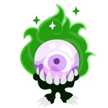 Scrying crystal ball. Magic crystal ball for divination. Vector halloween cli Stock Illustration