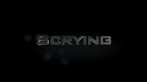 Scrying title 3D metal text on black alpha channel background Stock Footage 301266083