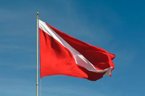 Scuba dive flag Stock Photos