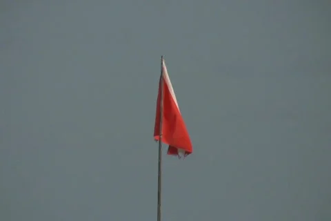  Scuba diver down flag NTSC Stock Footage 321414