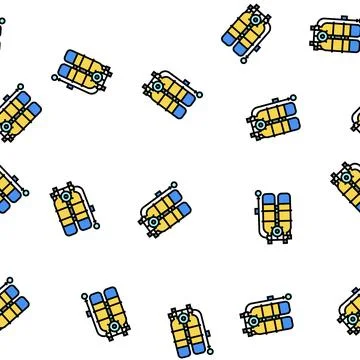 Scuba diver equipment vector seamless pattern 스톡 일러스트