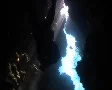 Scuba Diver exploring an underwater cave SD Footage