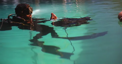 Scuba Diver with Underwater Camera Stock Footage 320438971