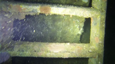 Scuba diver in Wreck. HD Video stock 44622738
