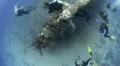 Scuba divers and the Dunraven shipweck HD Footage