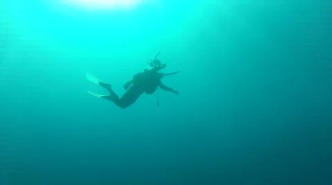 Scuba divers Stock Footage 30971112