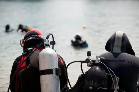Scuba divers Stock Photos