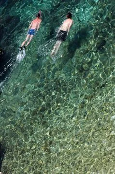 Scuba divers 库存照片