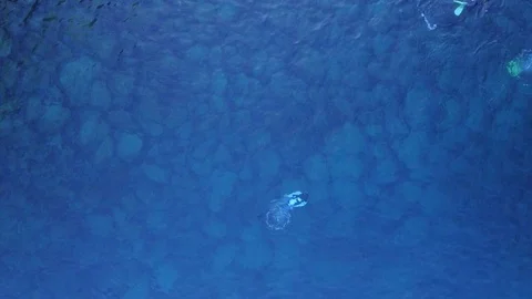 Scuba diving aerial Stock Footage 86550250