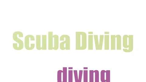 Scuba Diving Animated Tag Cloud On White Background Stock Footage 107246790