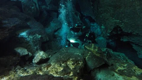 Scuba Diving Cenote Stock Footage 101871224