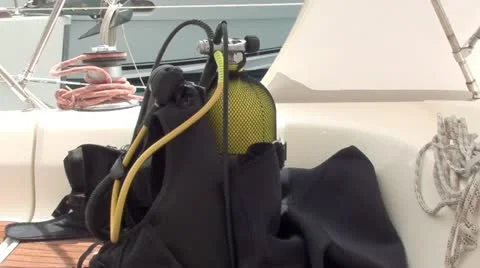 Scuba-diving equipment Video stock 12189632