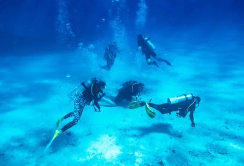 Scuba Diving explore the Red Sea Stock Photos