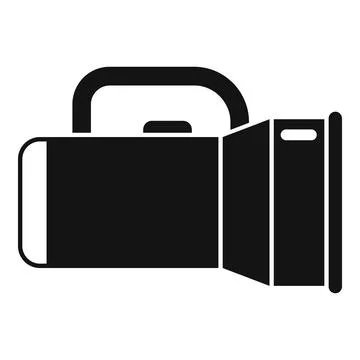 Scuba diving flashlight icon simple vector. Exotic travel Stock Illustration