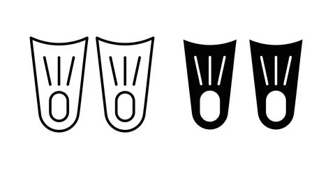 Scuba diving icon. Style is flat and line symbol Stockillustratie