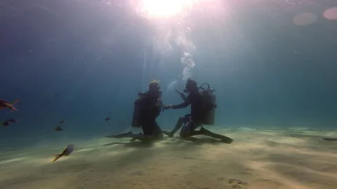 Scuba Diving instructor Stock Footage 157991825