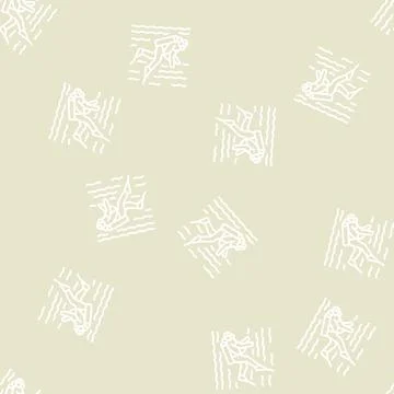 Scuba diving line seamless pattern Stock Illustration