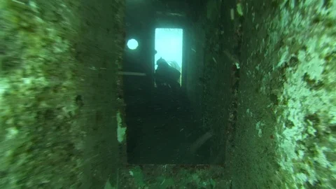 Scuba diving in Malta, shipwrecks Stock Footage 119127110