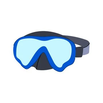 Scuba diving mask cartoon vector illustration 库存插图