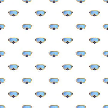 Scuba diving mask pattern on white background Illustrazione stock