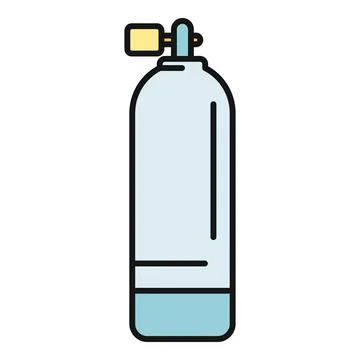 Scuba diving oxygen tank vector icon illustration Stock Illustration