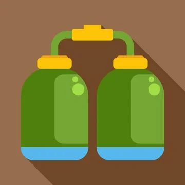 Scuba diving oxygen tanks vector flat icon design Ilustración de archivo