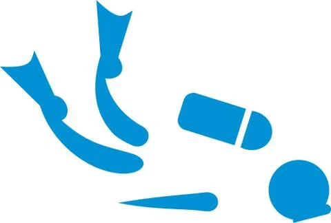 Scuba diving pictogram Illustrazione stock