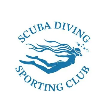 Scuba diving silhouette logo. Vector Illustration Stock Illustration