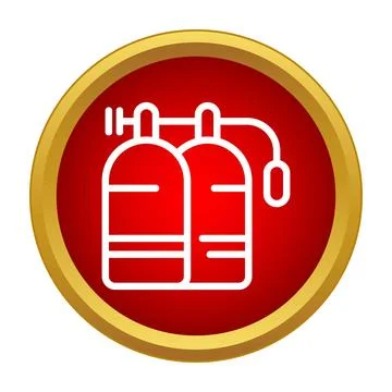 Scuba diving tanks icon representing underwater sport equipment Stock Illustration