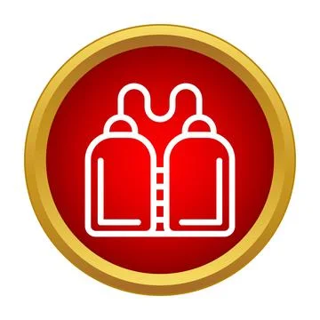 Scuba diving tanks icon for underwater sport safety Stock Illustration