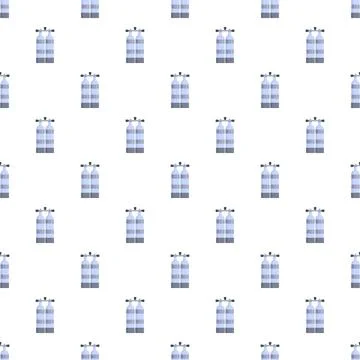 Scuba diving tanks seamless pattern flat style Stock Illustration