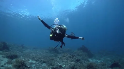 SCUBA DIVING UNDERWATER 스톡 동영상 208825977