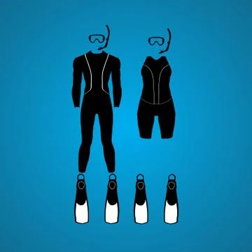 Scuba summer Stock Illustration