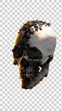 Scull abstract art for background and nft Illustrazione stock