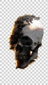 Scull abstract art for background and nft Illustrazione stock